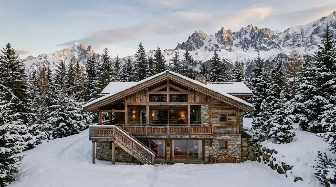 Chalet de montagne, façade sud — Savoie
