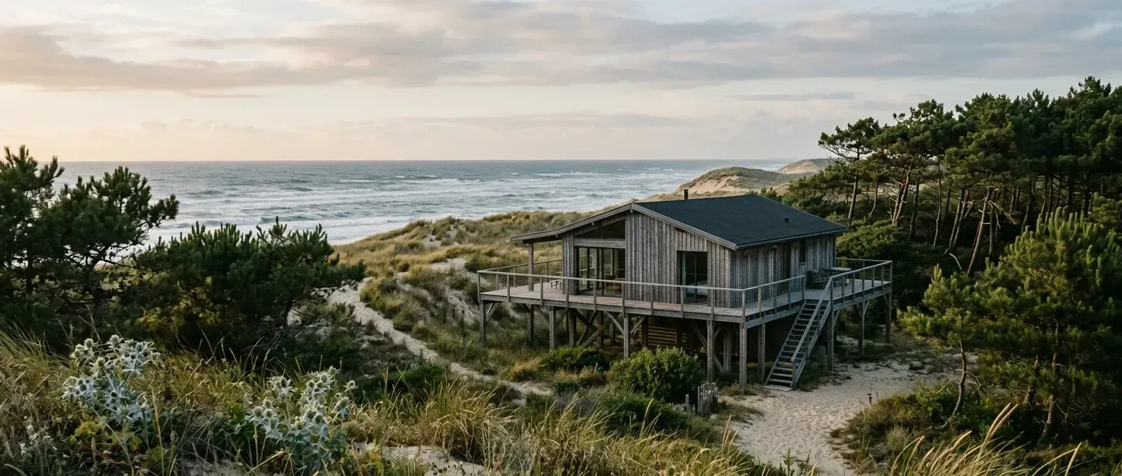 Villa en bois, littoral atlantique — Gironde