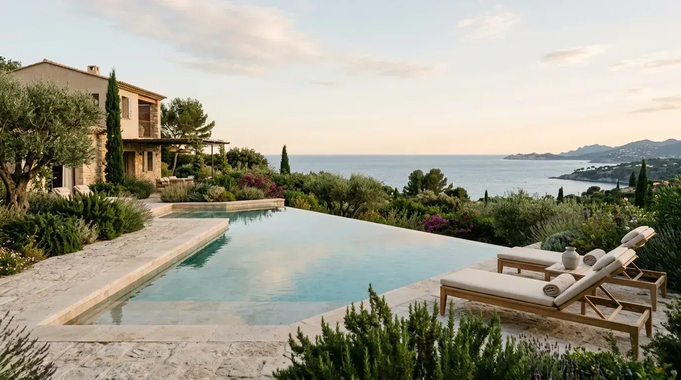 Piscine à débordement, bord de Méditerranée — Où nous intervenons